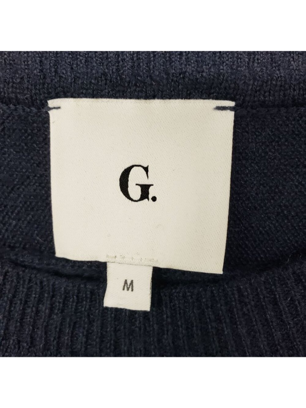 G Label by Goop GWYN Gia Navy Blue Cashmere Oversized Crew Neck Sweater - Picture 4 of 9